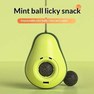 Jouet pour chat transfrontalier écologique : Balle à bascule distributrice de nourriture, gadget d'auto-amusement, à la menthe avocat lyophilisée - Product Image 3