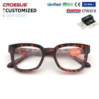 Modische Blaulichtfilter-Lesebrille Unisex Quadratisch Leichtgewichtig PC-Gläser TR90-Rahmen Lesebrille für Büro und Alltag