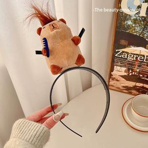 أشرطة شعر دمية صوف مرجاني مضحكة للنساء أشرطة رأس مخملية بناتي كرتونية غطاء رأس للحفلات تأثيري زينة إكسسوارات للشعر - Product Image 5