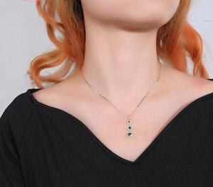 Bijoux architecturaux en gros – Ensemble de bijoux plaqué or 18 carats tendance : collier et boucles d'oreilles géométriques en alliage de cuivre de qualité supérieure - Product Image 6