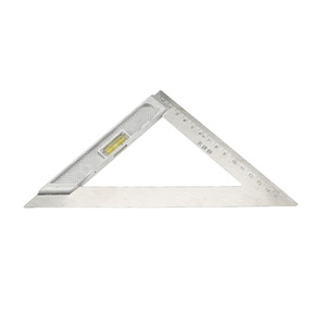 Regla Triangular Baolian de 150 mm de Acero Inoxidable con Nivel, Regla de Ángulo Recto para Trabajos en Madera - Product Image 2