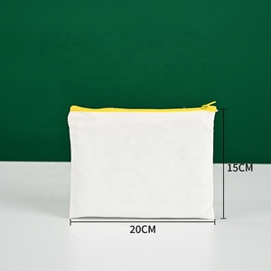 In Stock Promotional Tote <b>Bag</b> Blank <b>Canvas</b> Cosmetic <b>Bag</b> with Zipper for Pens and Essentials - Product Image 2