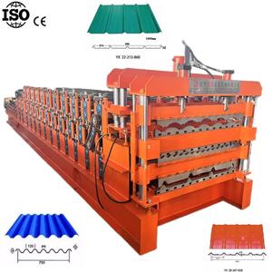 גיליון קירוי גליל להרכיב מכונה כפול שכבה mactec גלי גיליון קירוי מתכת גיליון אריח ביצוע מכונות מחיר - Product Image 1