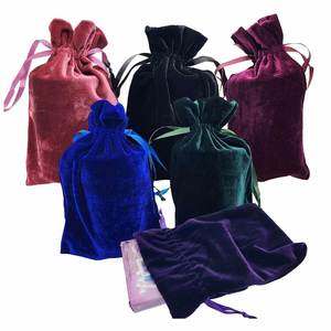 ถุงกำมะหยี่สีสันสดใสแบบมีเชือกผูก สำหรับใส่ของขวัญ งานปาร์ตี้ เงินสด เครื่องประดับ คริสตัล การ์ดโลโก้แบบกำหนดเอง หรือของที่ระลึกอื่นๆ - Product Image 1