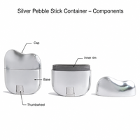 Tube de déodorant vide recyclable de 15 ml, à visser, pour l'emballage des soins personnels