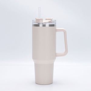 <b>40oz</b> H1.0 <b>Handle</b> Car Travel Mug Vacuum <b>Tumbler</b> Stainless Lid Straw Non-Slip ODM Custom Color - Product Image 4