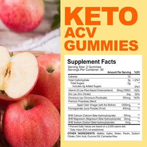 Gomitas Keto ACV con Jugo de Granada en Polvo para Estimular el Metabolismo, Suplemento Keto ACV - Product Image 2