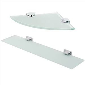 Estantes de Esquina para Baño de Hotel o Apartamento Modernos, Vidrio Templado de Seguridad Flotado Duradero de 4mm/6mm/8mm/10mm, Tamaño y Forma Personalizados - Product Image 1