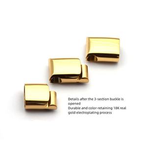 Magnetic Gold Stainless Steel Clasp for <b>Leather</b> <b>Bracelet</b> Magnetic Jewelry Making Components - Product Image 3