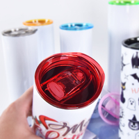 20oz 30oz Ounce RVS Heat Press Dubbelwandige Skinny Straight Geüpgradede Witte Sublimatie Wijnbeker Tumbler in Bulk