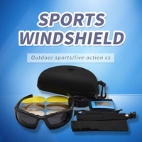 Lunettes de soleil tactiques de combat à la mode, lunettes polarisées grises, écran balistique tactique, lunettes de tir, lunettes de protection