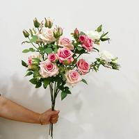 Roses artificielles colorées, décoration de salon, arrangement floral, bouquet décoratif pour table basse, décoration de bureau et de maison