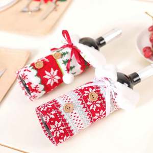 I-0121 Wholesale Christmas Wine Bottle Cover Merry Christmas Decor for Home Christmas Ornaments Xmas <b>Gift</b> - Product Image 5