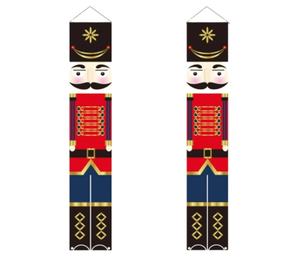 Affiche de noël de soldat casse-noisette populaire bannière de drapeau de bonne année pour la décoration de porte de porche de maison - Product Image 2