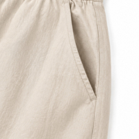 Pantalon en coton et lin pour femme, été 2026, coupe ample, jambe large, décontracté, avec cordon de serrage et taille élastique, OEM ODM, vente en gros