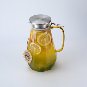 <span class=keywords><strong>Carafe</strong></span> en verre borosilicate de 1,8 L, pichet à eau, ensemble de pichets à eau en verre, bouilloire en verre avec filtre - Product Image 2