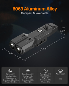 Chiến thuật đèn pin màu xanh lá cây <span class=keywords><strong>laser</strong></span> 940nm IR Illuminator Đèn pin IR <span class=keywords><strong>Laser</strong></span> 4 trong 1 combo, cấu hình thấp có thể sạc lại ánh sáng - Product Image 4