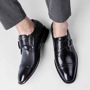 <span class=keywords><strong>Chaussures</strong></span> en cuir pointues pour hommes, style britannique, respirantes, antidérapantes, à enfiler, pour l'automne - Product Image 4