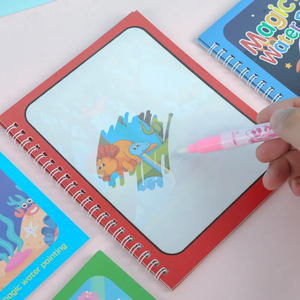 Livre de peinture à l'eau magique coloré livre de coloriage bricolage réutilisable avec stylo jouet de <span class=keywords><strong>dessin</strong></span> éducatif en papier - Product Image 6