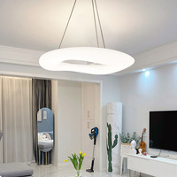 Minimaliste Salon Chambre Hôtel Lumière Circulaire Donut Led Anneau Lustre Pendentif Lumière Maison