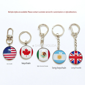 British Flag Crystal <strong>Keychain</strong> with Buckle World Flag Keyring Custom Car Key Pendant Backpack Decor Souvenir Gift New Wholesale - Product Image 3