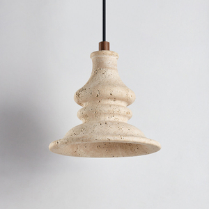 Lámpara Colgante de Travertino Wabi Sabi, para Isla de Cocina, Comedor, Mesita de Noche, Estilo Japandi, Piedra Natural, LED, UL, <span class=keywords><strong>Regina</strong></span> - Product Image 3