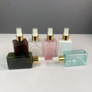 Botellas de Plástico PETG Cuadradas Hengjian con Pulverizador, en Varios Tamaños, en Rosa, Marrón y Blanco, para Crema Hidratante y Espuma para el Cabello - Product Image 2