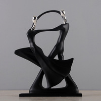 Figurines homme et femme en résine faites à la main abstraites statues de couple dansant