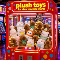 Jouets en peluche en gros pour machine à griffes, animaux de la jungle assortis, jouets rembourrés, prix de jeu d'arcade, recharges pour machine à griffes pour cadeaux