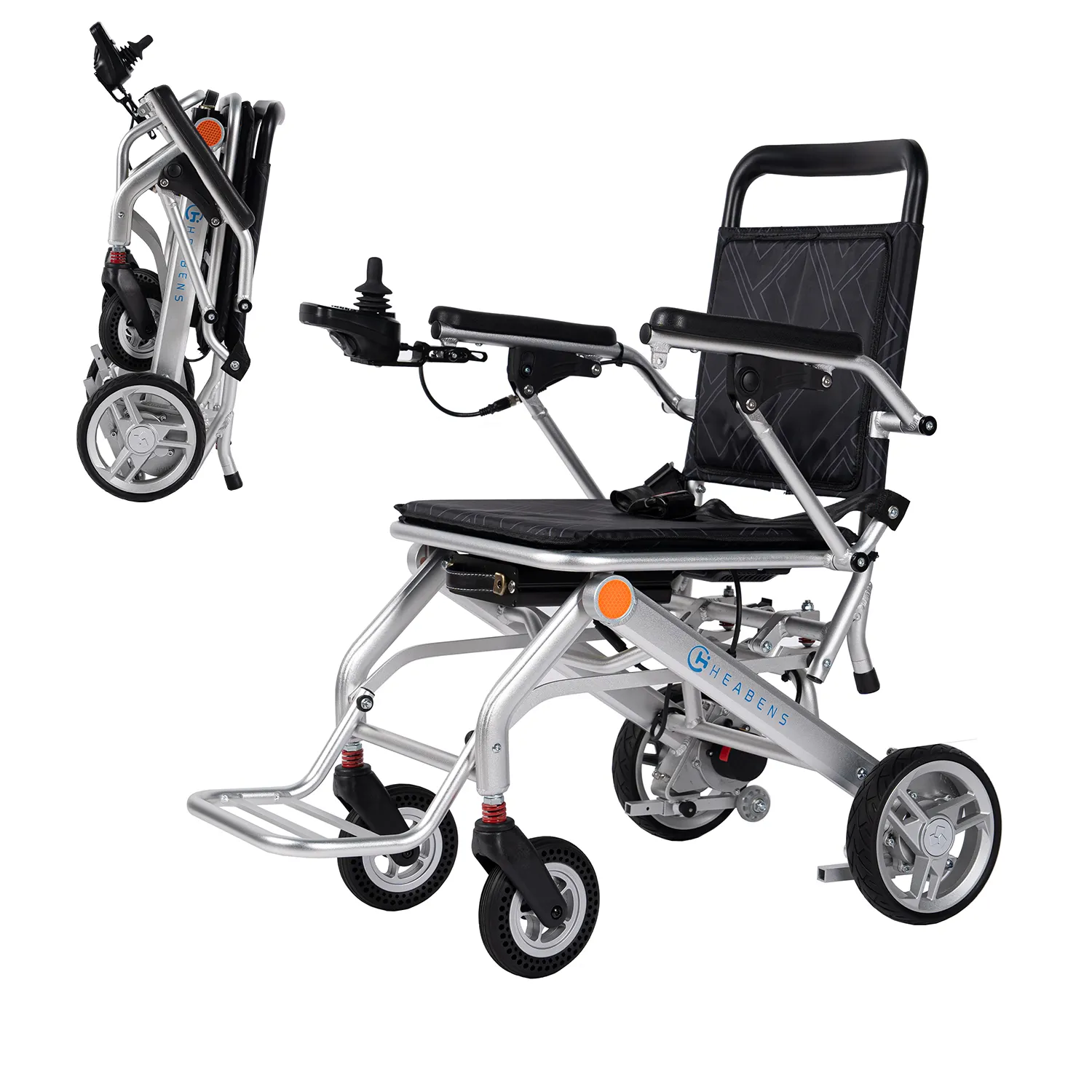 HBS0020 Cadeira de rodas elétrica pequena para avião, cadeira elétrica dobrável para idosos, scooter elétrica motorizada