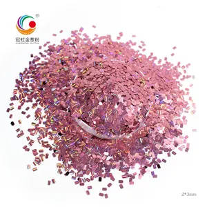 GH1511S-1 Factory Bulk Wholesale Poly Chunky Clover Shape Meteor Dark Purple Loose Glitter Powder For Nail Art