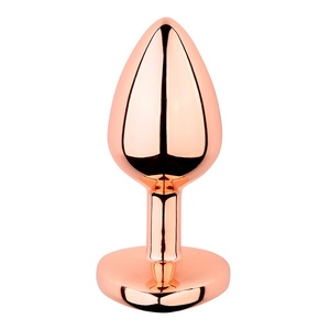 Plug Anale a Forma di Cuore in Metallo Oro Rosa per Uomini e Donne, Accessorio SM, Dilatatore per Adulti - Product Image 4