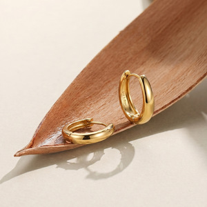 Aros Geométricos Modernos para Mujer, Chapados en Oro de 18K y Rodio, de Acero Inoxidable 316, para Uso Diario, Estilo Bohemia - Product Image 6