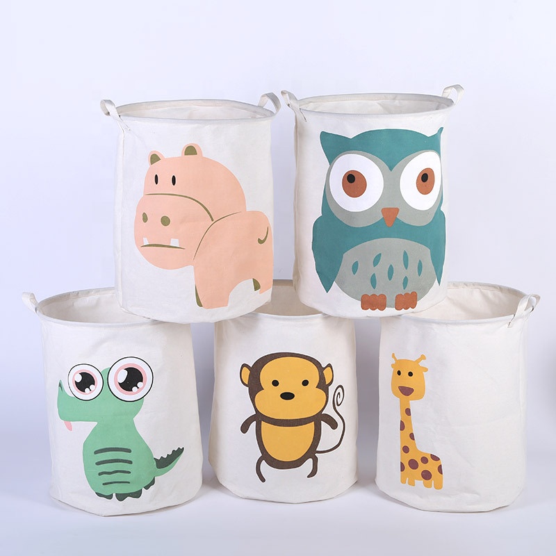 Personalized Forest Animal Laundry Hamper For Kids - Custom Name Toy Bin, Collapsible Storage With Handles For Nursery, Bedroom & Bathroom