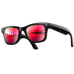 Smart Glasses W610 Black Red Coated Lens 4G Memory Phone Call Microphone 260mAh Battery 5m Wireless Range - Product Image 1