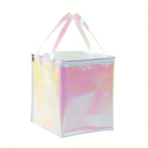 Hot Selling Customized Laser Fresh-Keeping Aluminum Foil Insulation Bag Portable Holographic Cake Food Cooler Bags - Product Image 4