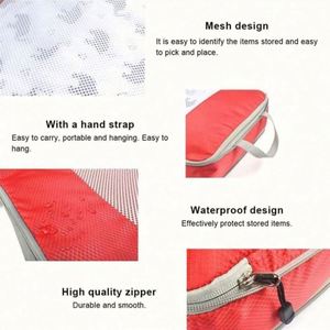 Custom Printed Eco-Friendly Lightweight Nylon <b>Compression</b> Packing Cubes Mesh Travel Luggage Storage <b>Bags</b> Silk Screen Printed - Product Image 3