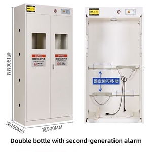 Brandwerende gasflesopslagkast met alarm voor industrieel en laboratoriumgebruik - Product Image 4