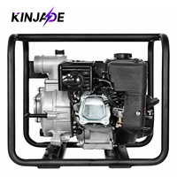 Pompe à eaux usées portable à essence haute pression de 3 pouces 7,5 HP pour le refoulement des eaux usées, l'irrigation, la lutte contre les inondations, les chantiers de construction