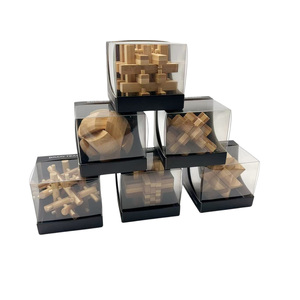 Ensemble de puzzles en bambou de 7,5 cm, <span class=keywords><strong>puzzle</strong></span> en bois <span class=keywords><strong>3D</strong></span> pour adultes - Product Image 1