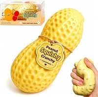 Balle anti-stress en forme d'arachide croustillante, jouet à presser, design alimentaire, ASMR, Squishy Croustillant Arachide