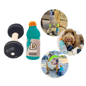Juguete de peluche para masticar para mascotas, mancuernas para perros, estilo de bebida, resistente a mordeduras, dientes limpios, alivio de dientes, entrenamiento <span class=keywords><strong>interactivo</strong></span>, juguete chirriante - Product Image 2