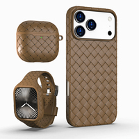 Nouvelle Coque de Téléphone en TPU à Motif Tressé pour iPhone 17 16 15 14 13 12 11 Pro Max Plus