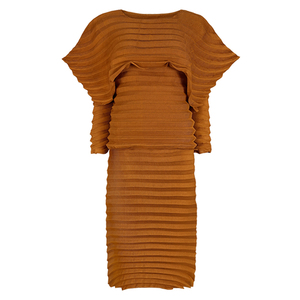 TIANPEI Set di due pezzi pieghettato <span class=keywords><strong>2023</strong></span> <span class=keywords><strong>primavera</strong></span> <span class=keywords><strong>estate</strong></span> nuova moda abito da donna Dubai Casual Designer gonna a pieghe superiore a doppio strato - Product Image 5