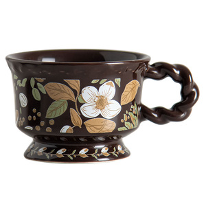 Nuovo Set di Tazze da Caffè in Ceramica Vintage di Lusso Retrò con Motivo Floreale, Confezione Regalo, Stile <span class=keywords><strong>Turco</strong></span> e Arabo - Product Image 5