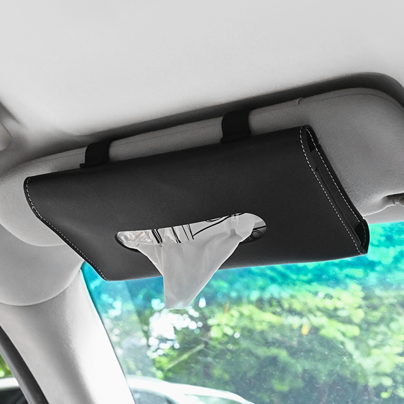 Gumei 811 PU Leather Car Tissue Box Towel Sets | Auto Interior Storage Decoration | Wholesale