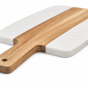Planche à charcuterie en bois d'acacia avec gravure laser personnalisée et marbre pour les magasins de fromages, les brunchs, les cafés et les stylistes culinaires - Product Image 5