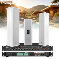 Système de sonorisation extérieur facile à installer, enceinte colonne murale étanche, amplificateur mélangeur Bluetooth, son d'ambiance multizone