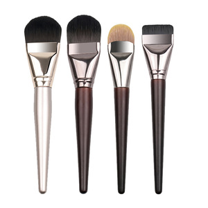 Pinceau de maquillage à lame plate en fibres synthétiques douces, lavable et réutilisable, pour les joues, les lèvres, la base et les masques, à usage professionnel - Product Image 1