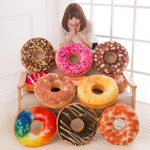 utoys Supplier Cute Plush toy pillow Donut Throw Pillow printed Cushion Seat Cushion Plush Toy Manufacturers Wholesale